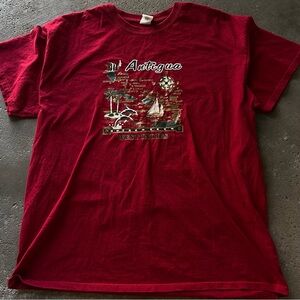 Antigua Red Graphic Men's Shirt- XL